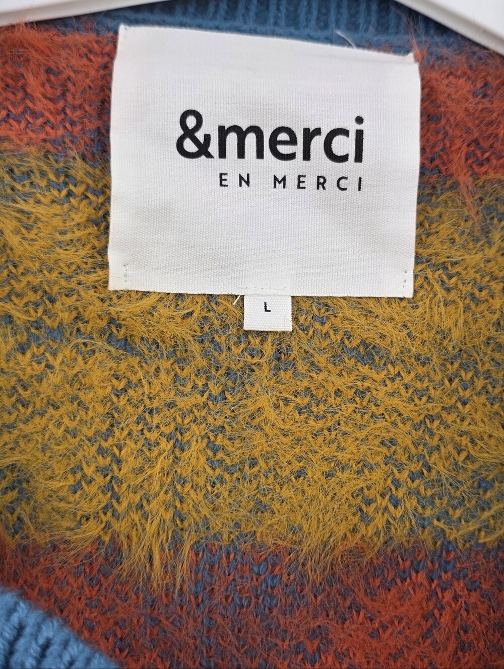 %Merci Floral Fuzzy Cardigan Large - Picture 2 of 5